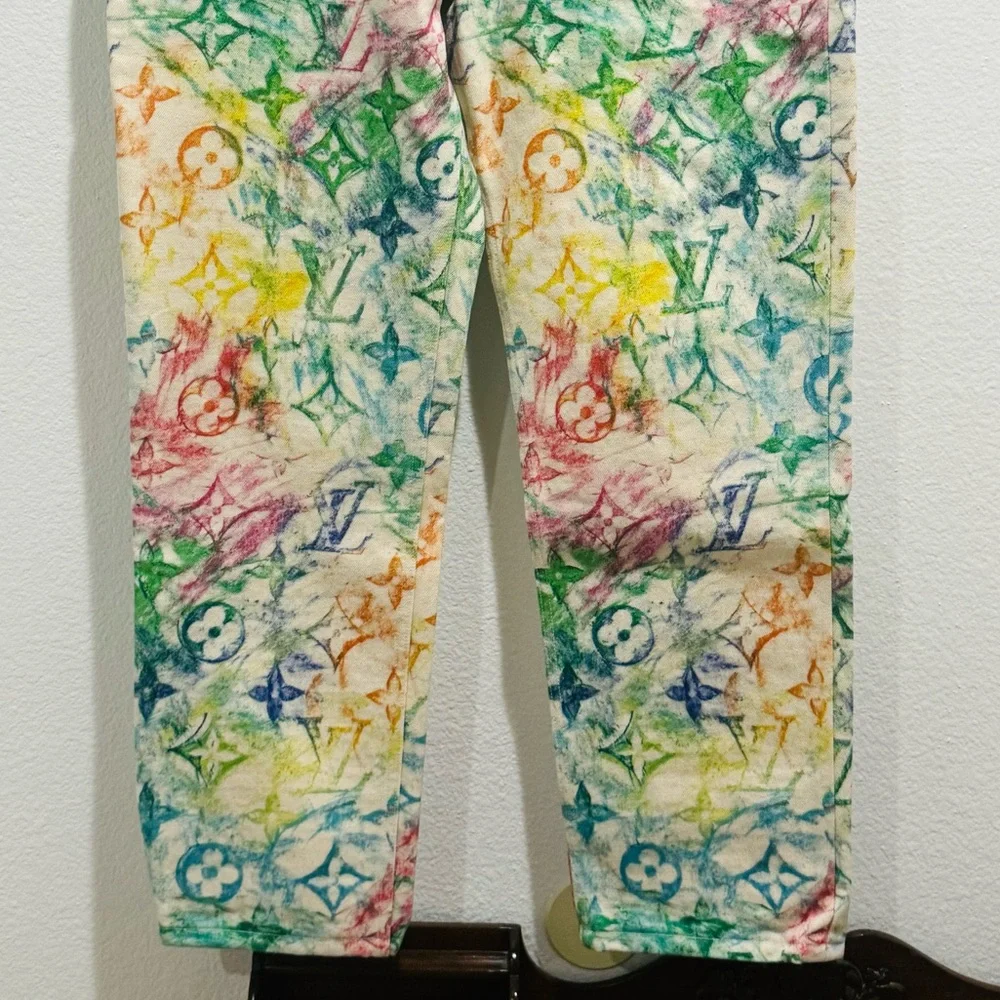 NWTS Louis Vuitton *RARE* Pastel Monogram Jeans - Picture 13 of 15